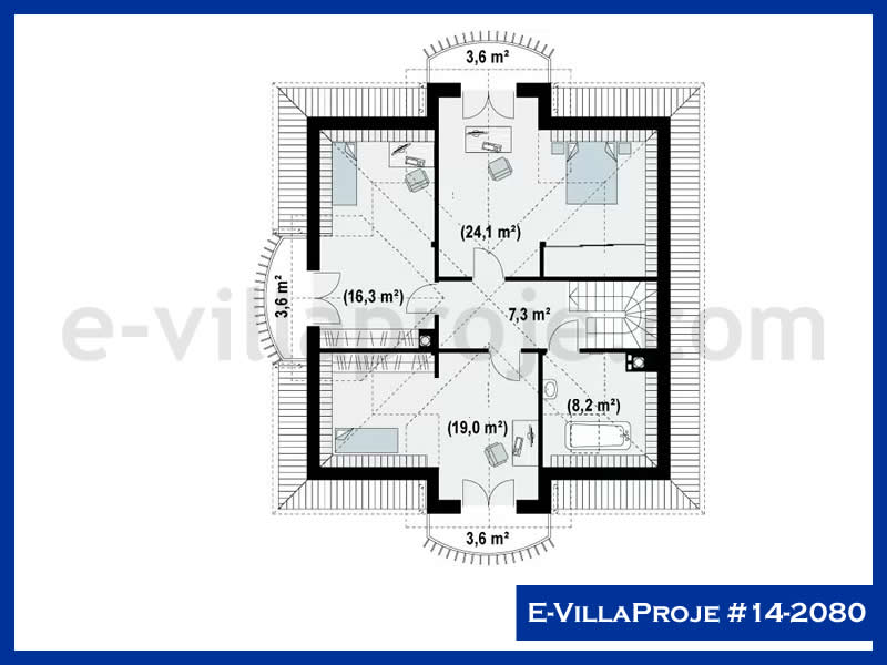 Model 14-2080 — 202 m², 2 storeys thumbnail 3
