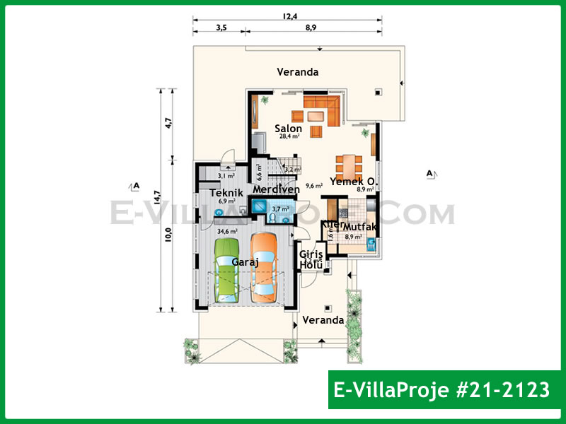 Model 21-2123 — 204 m², 2 storeys thumbnail 2