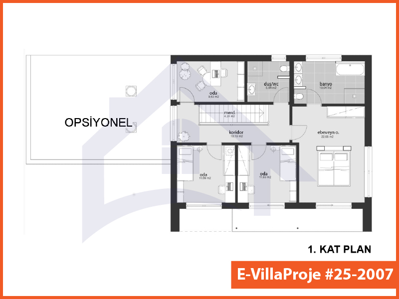 Modell 25-2007 — 210 m², 2 Geschosse thumbnail 3