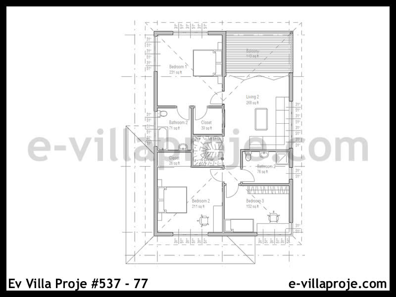 Model 537-77 — 212 m², 2 storeys thumbnail 3