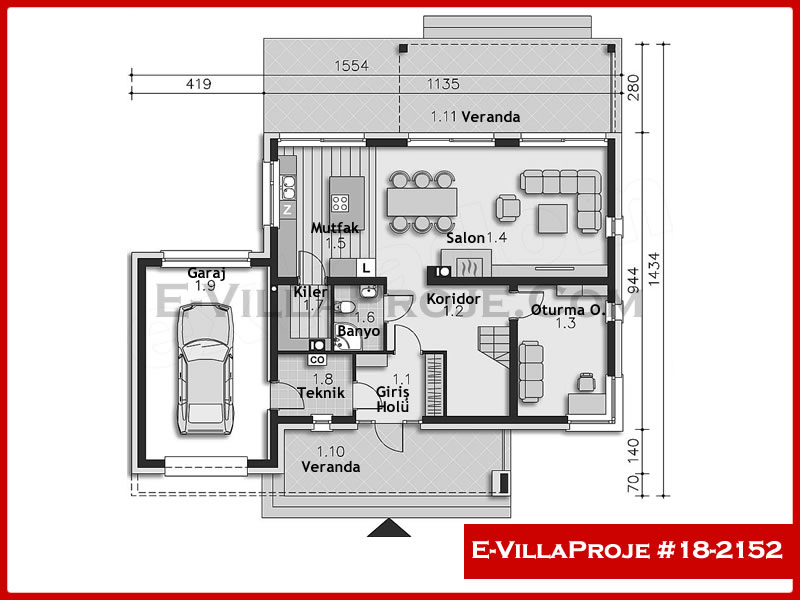 Model 18-2152 — 214 m², 2 Kat thumbnail 2