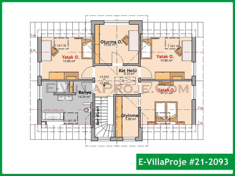 Model 21-2093 — 217 m², 3 storeys thumbnail 3