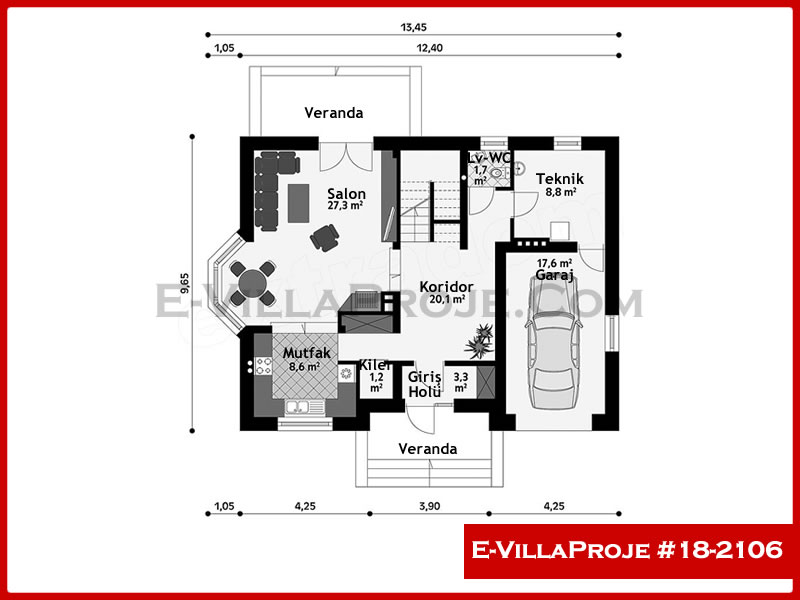 Modell 18-2106 — 221 m², 2 Geschosse thumbnail 2