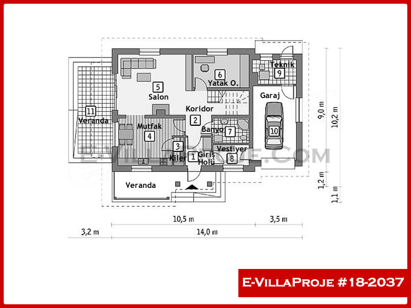 Model 18-2037 — 225 m², 2 storeys thumbnail 2