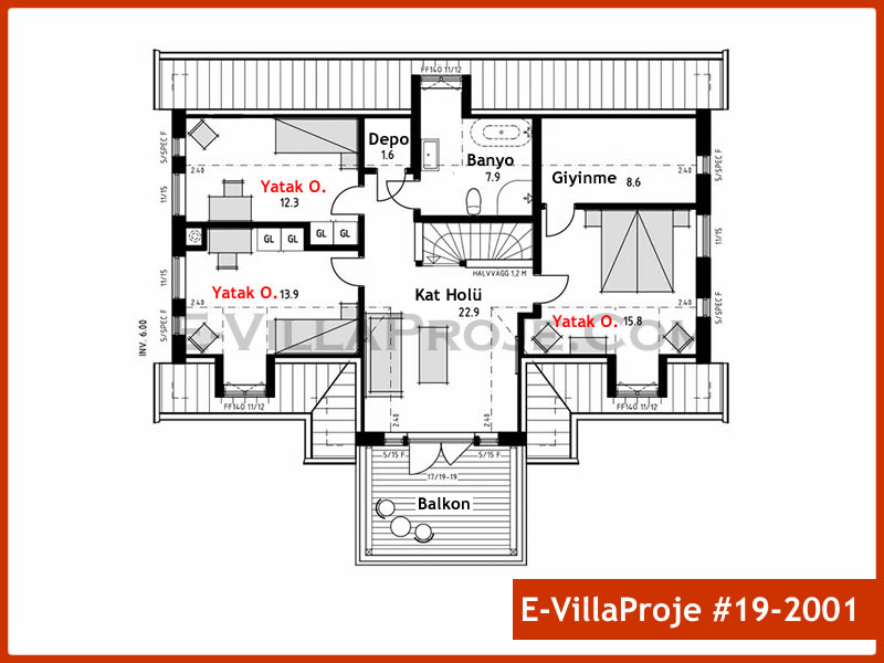 Model 19-2001 — 226 m², 2 storeys thumbnail 3