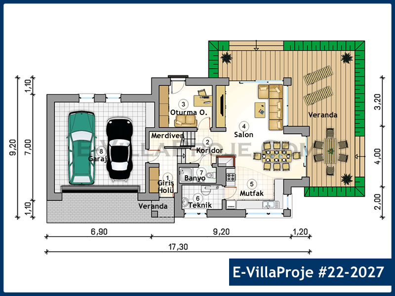 Model 22-2027 — 228 m², 2 storeys thumbnail 2