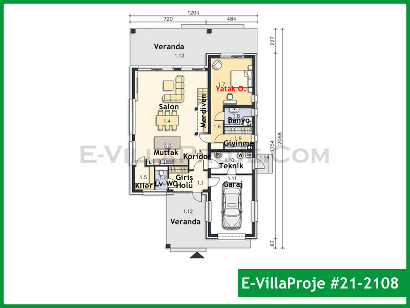 Model 21-2108 — 230 m², 2 storeys thumbnail 2