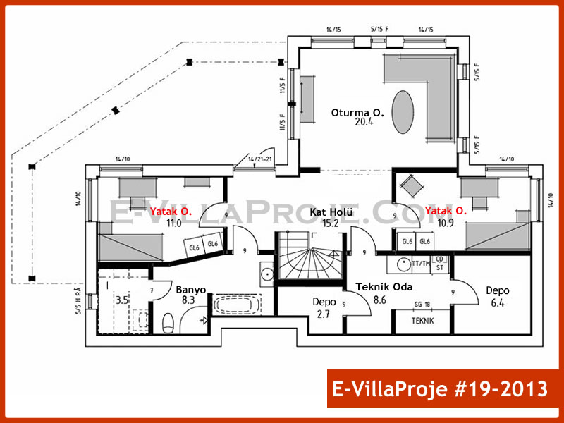 Model 19-2013 — 234 m², 2 storeys thumbnail 12