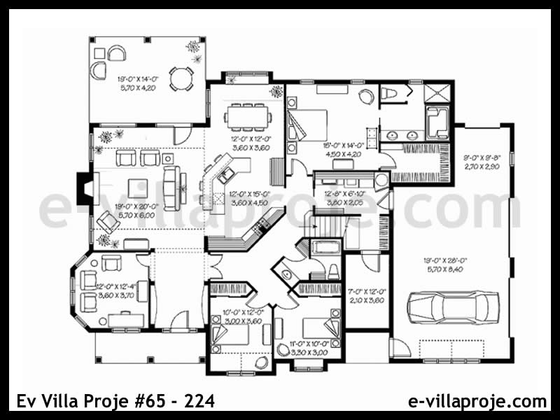 Model 65-224 — 238 m², 2 storeys thumbnail 2