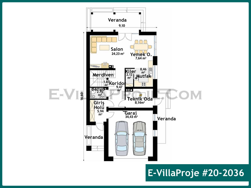 Model 20-2036 — 240 m², 2 storeys thumbnail 2
