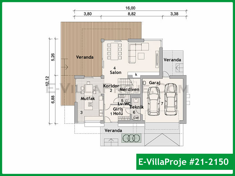 Modell 21-2150 — 241 m², 2 Geschosse thumbnail 2