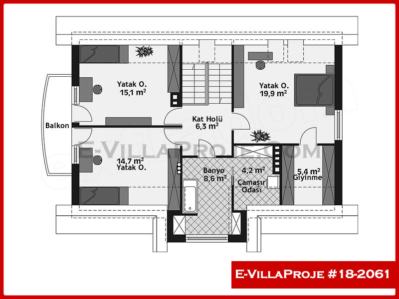 Modell 18-2061 — 249 m², 2 Geschosse thumbnail 3