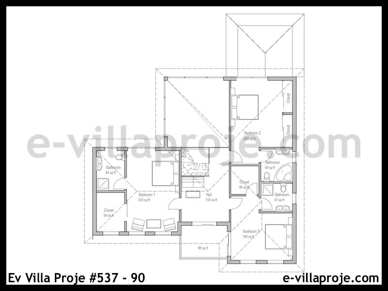 Model 537-90 — 250 m², 2 storeys thumbnail 3