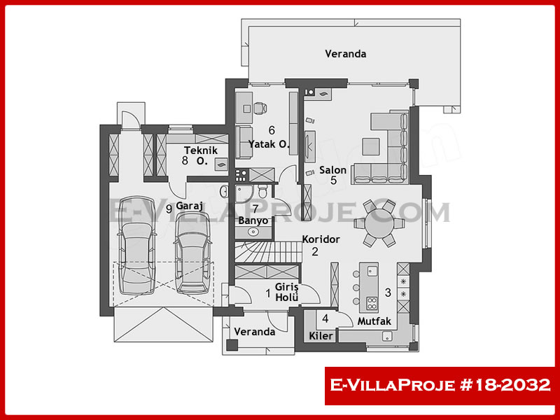 Model 18-2032 — 257 m², 2 storeys thumbnail 2
