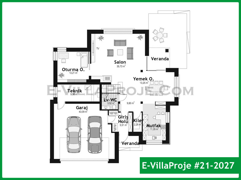 Model 21-2027 — 257 m², 2 storeys thumbnail 2