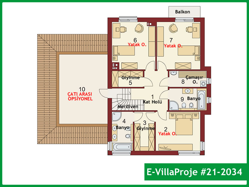Model 21-2034 — 259 m², 2 storeys thumbnail 3