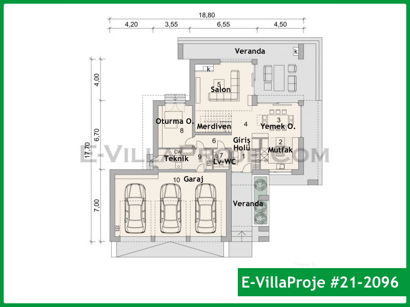 Model 21-2096 — 265 m², 2 storeys thumbnail 2