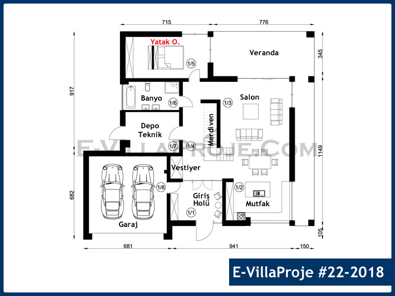 Model 22-2018 — 277 m², 2 storeys thumbnail 2
