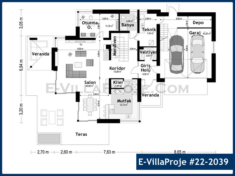 Model 22-2039 — 279 m², 2 storeys thumbnail 2