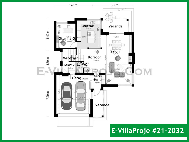 Model 21-2032 — 280 m², 2 storeys thumbnail 2