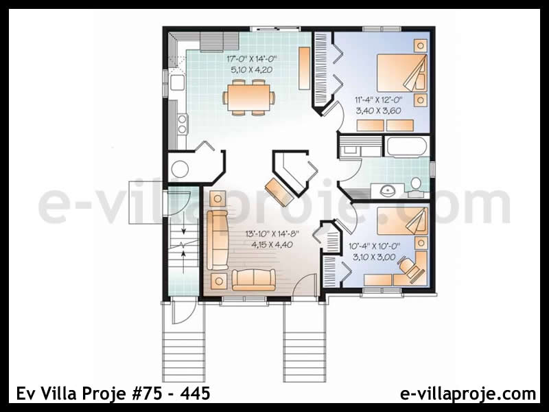 Model 75-445 — 286 m², 3 storeys thumbnail 2