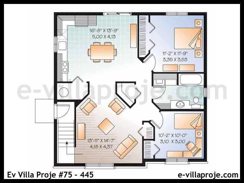 Model 75-445 — 286 m², 3 storeys thumbnail 4