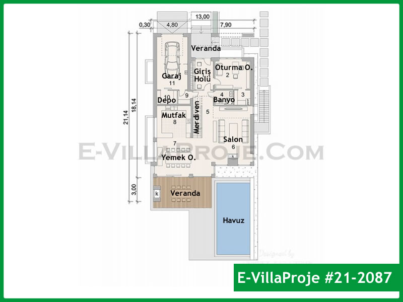 Model 21-2087 — 300 m², 2 storeys thumbnail 2