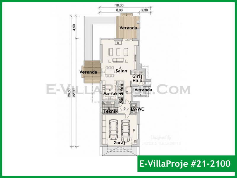 Modell 21-2100 — 304 m², 2 Geschosse thumbnail 2
