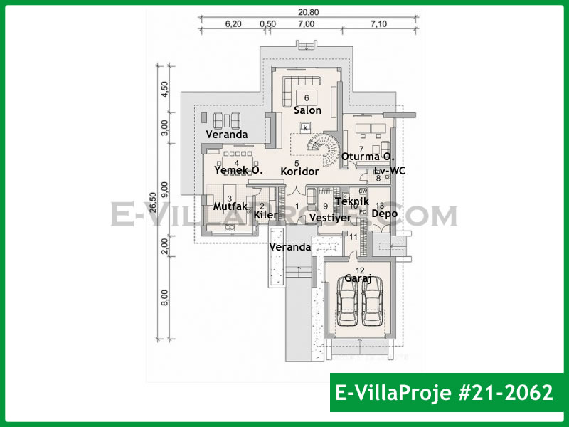 Model 21-2062 — 407 m², 2 storeys thumbnail 2