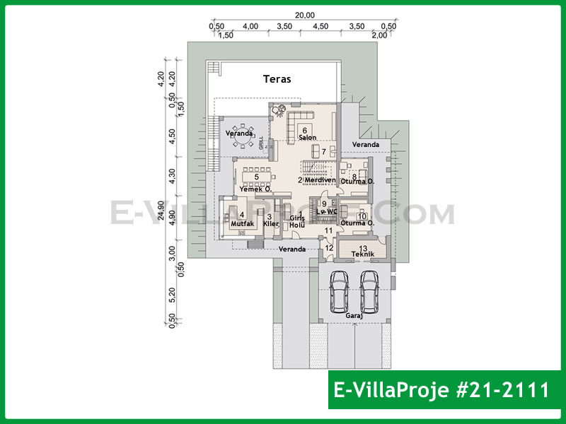 Model 21-2111 — 429 m², 2 storeys thumbnail 2