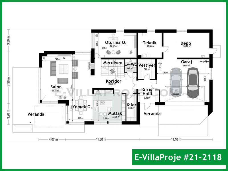 Modell 21-2118 — 480 m², 2 Geschosse thumbnail 2