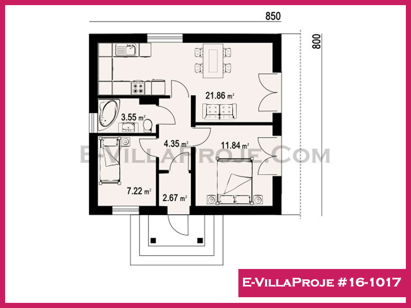 Model 16-1017 — 68 m², 1 storey thumbnail 2