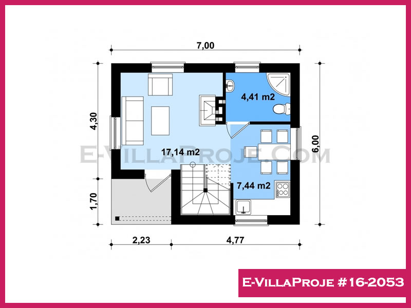 Model 16-2053 — 77 m², 2 storeys thumbnail 2
