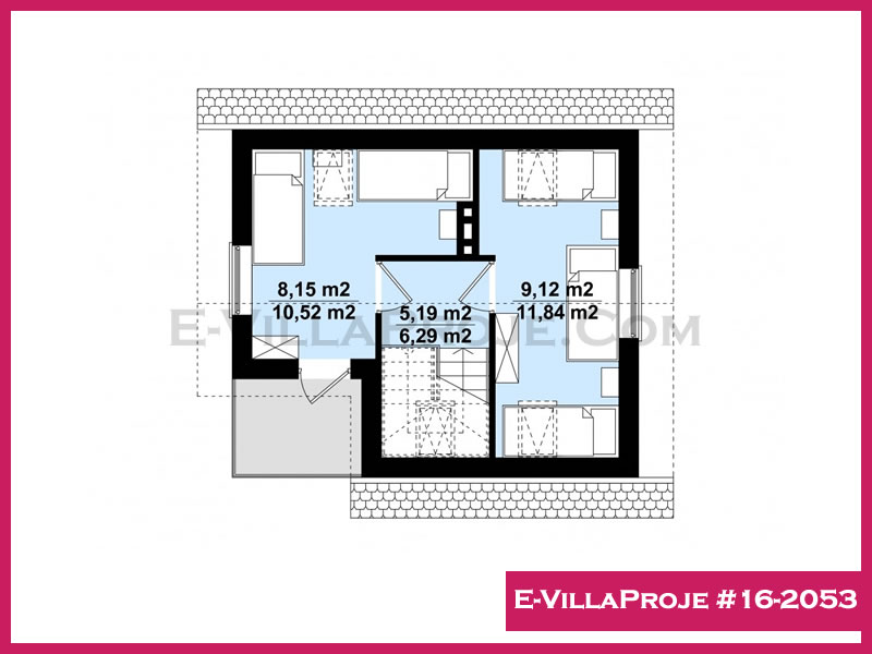 Model 16-2053 — 77 m², 2 storeys thumbnail 3
