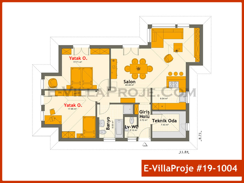 Modell 19-1004 — 83 m², 1 Geschoss thumbnail 2
