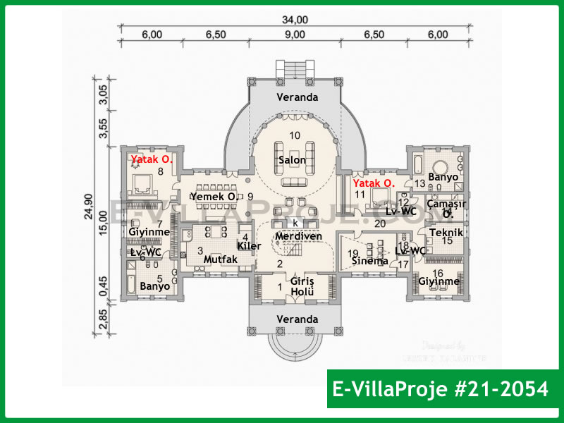Model 21-2054 — 890 m², 2 storeys thumbnail 2