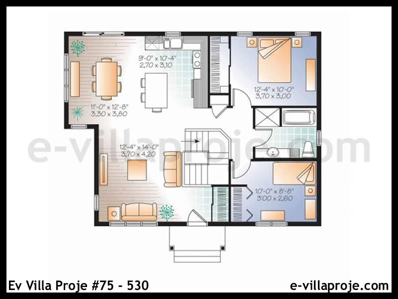 Model 75-530 — 89 m², 1 storey thumbnail 2