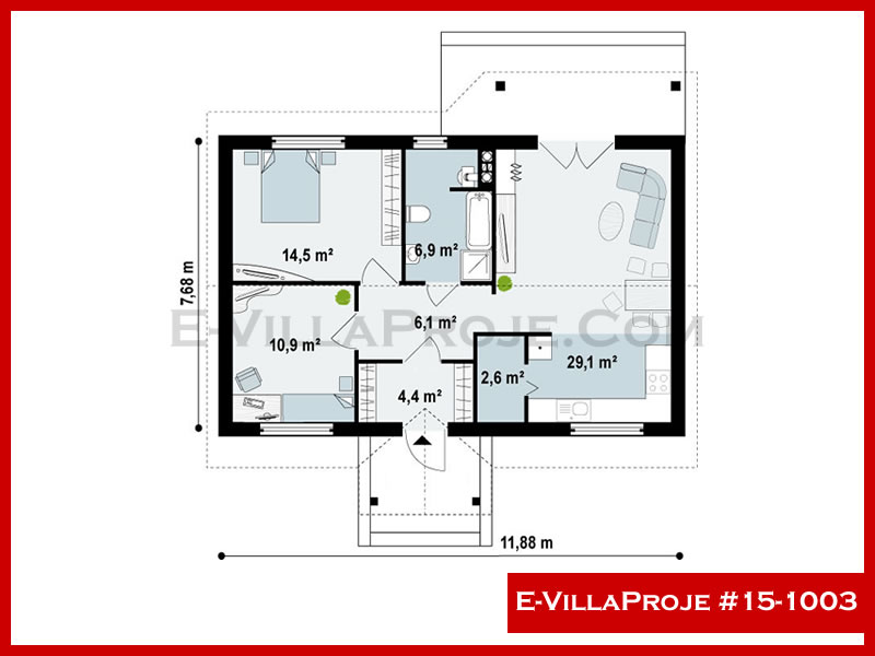Model 15-1003 — 92 m², 1 storey thumbnail 2