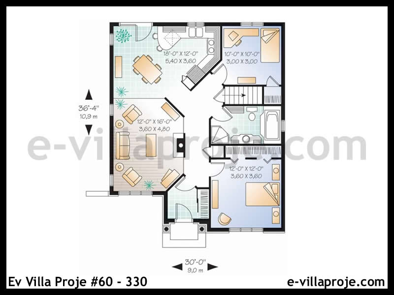 Model 60-330 — 92 m², 1 storey thumbnail 2
