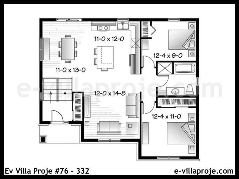 Model 76-332 — 94 m², 1 storey thumbnail 2