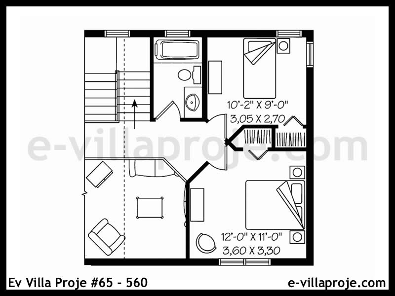 Model 65-560 — 95 m², 2 storeys thumbnail 3