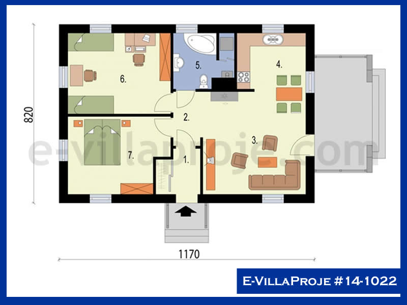 Model 14-1022 — 96 m², 1 storey thumbnail 2