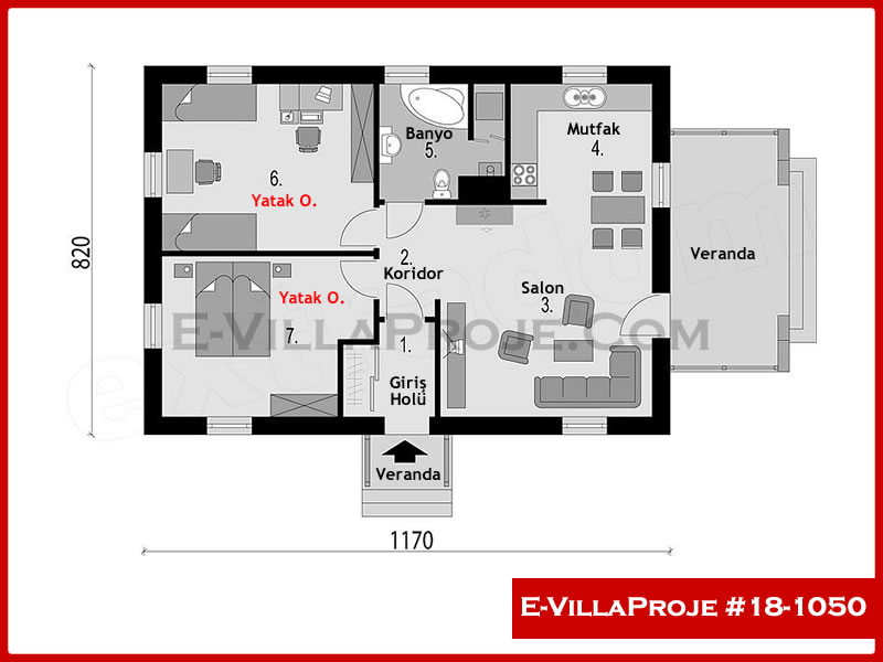 Model 18-1050 — 96 m², 1 storey thumbnail 2