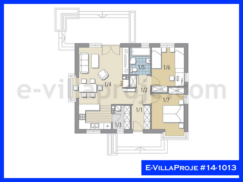 Model 14-1013 — 96 m², 1 storey thumbnail 2