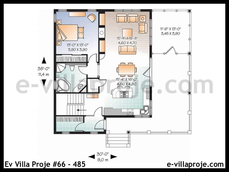 Model 66-485 — 97 m², 1 storey thumbnail 2