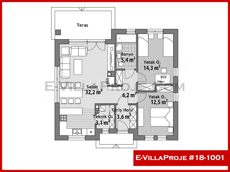 Model 18-1001 — 99 m², 1 storey thumbnail 2