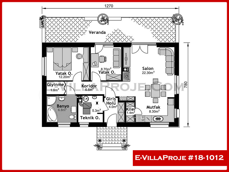 Model 18-1012 — 99 m², 1 storey thumbnail 2